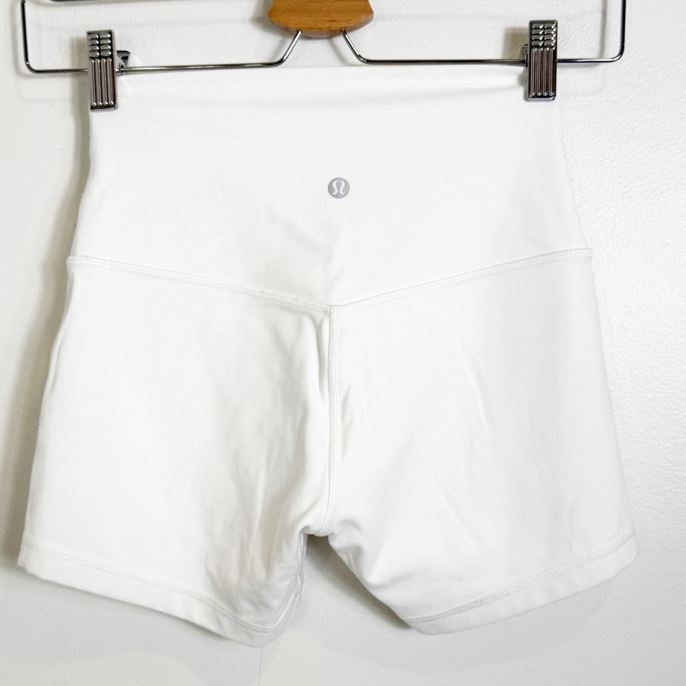 Lululemon Align High-Rise Short Women 4 White Nulu Yoga Athletic LW7CK8S - Picture 2 of 4